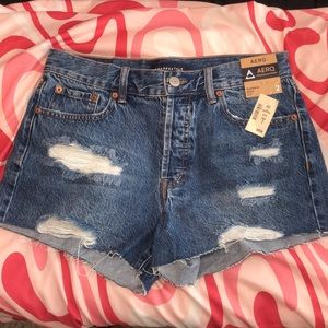 Aeropostale cut off boyfriend jean shorts